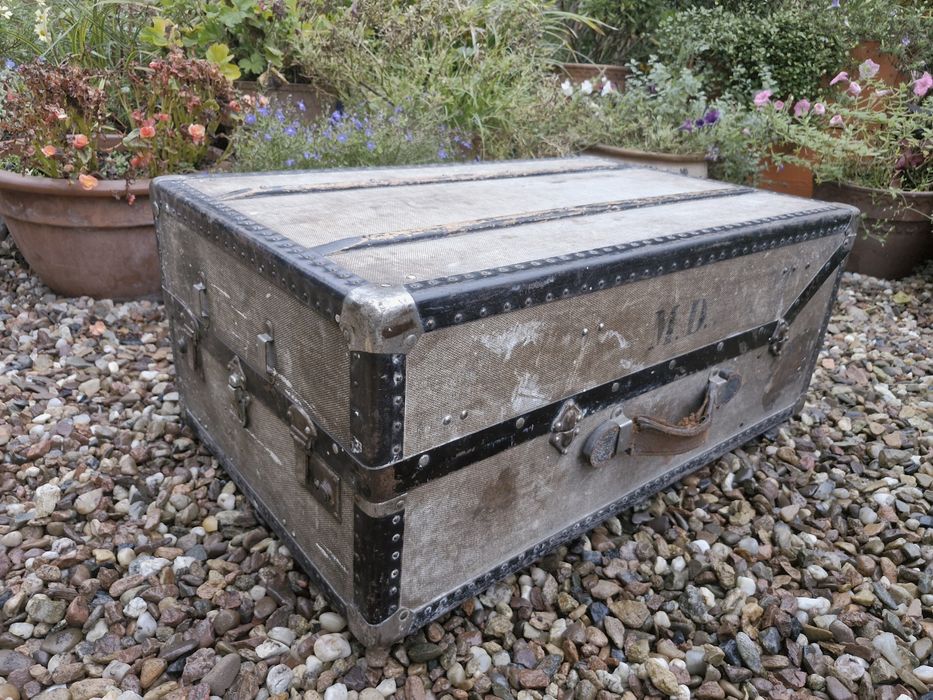 Stary Zabytkowy Kufer Podróżny XIX wiek