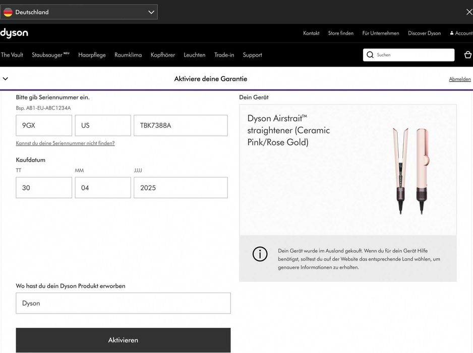 Випрямляч Dyson Airstrait HT01 Ceramic Pink Rose Gold Дайсон Оригінал!