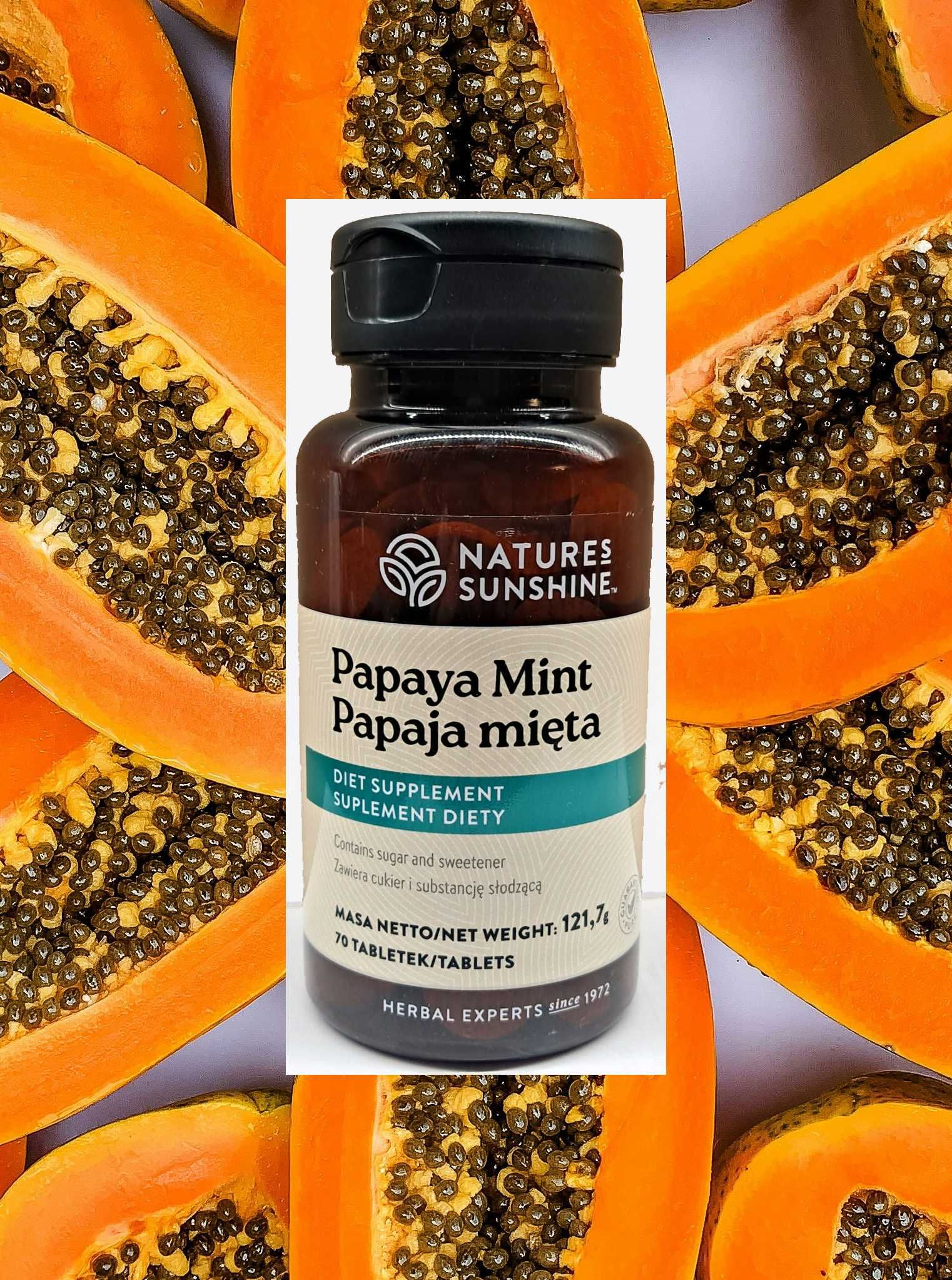 Papaya Mint NSP Nature's Sunshine suplement na trawienie