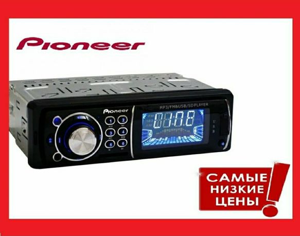 Автомагнитола Pioneer 3881 ISO - MP3 Player,FM,USB,SD,AUX сенсорная