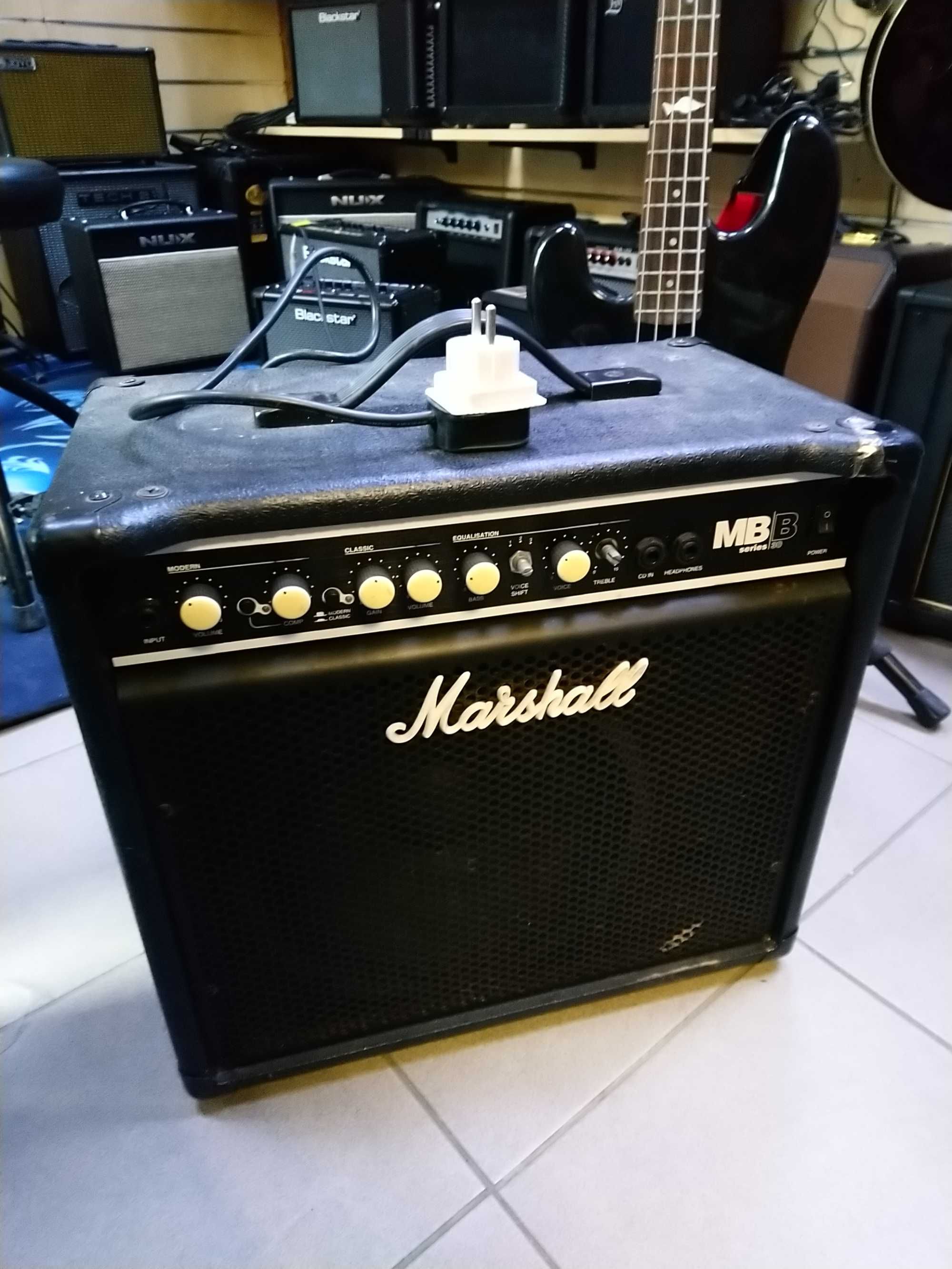 Gitara Basowa Leworęczna Marlin Sidewinder + Marshall MB30