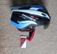 Kask rowerowy zintegrowane okulary , osłona