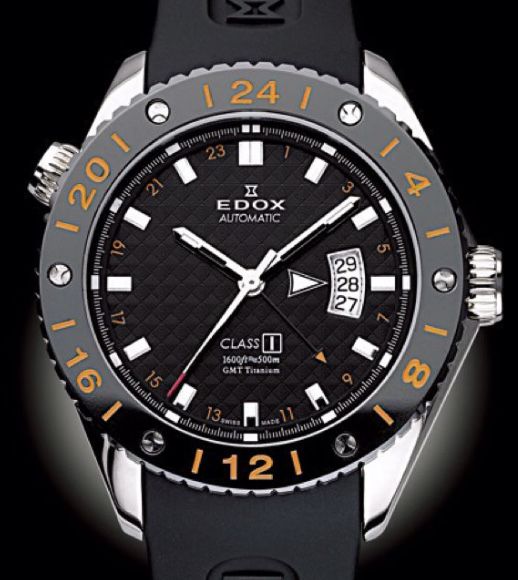 Edox Class-1 GMT Automatic, Diver 500m, Titanium