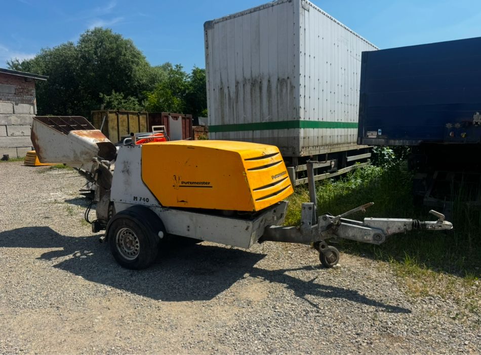 Putzmeister m740db, пневмонагнітач, стяжечна машинка