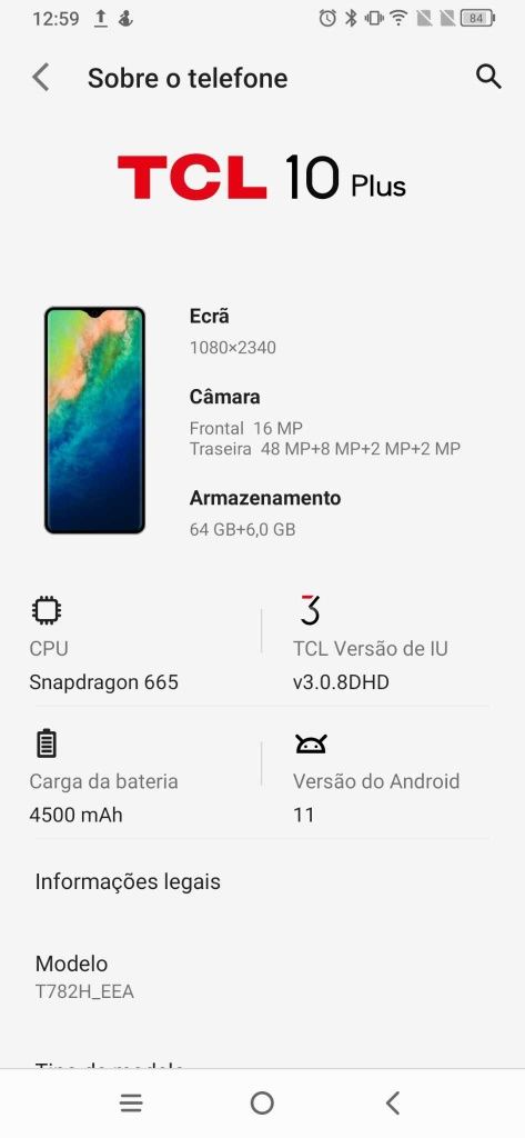 Tcl 10 Plus Azul