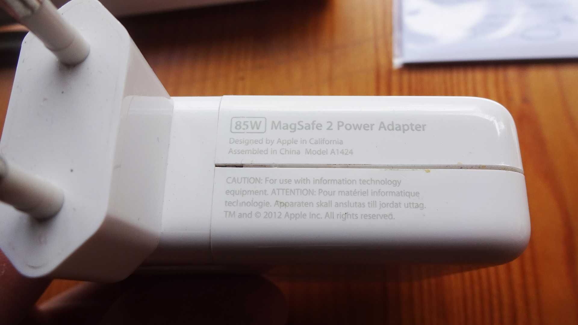 Carregador Apple MagSafe 2 85W Novo Original MacBook Pro 15 Portátil