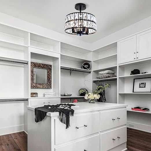 Kryształowy Żyrandol NOBLY 4-Żarówki, Ø 29 cm, Czarny Metalowy