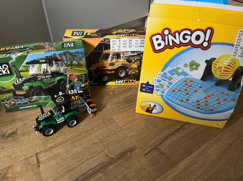 Zestaw zabawek klocki bingo