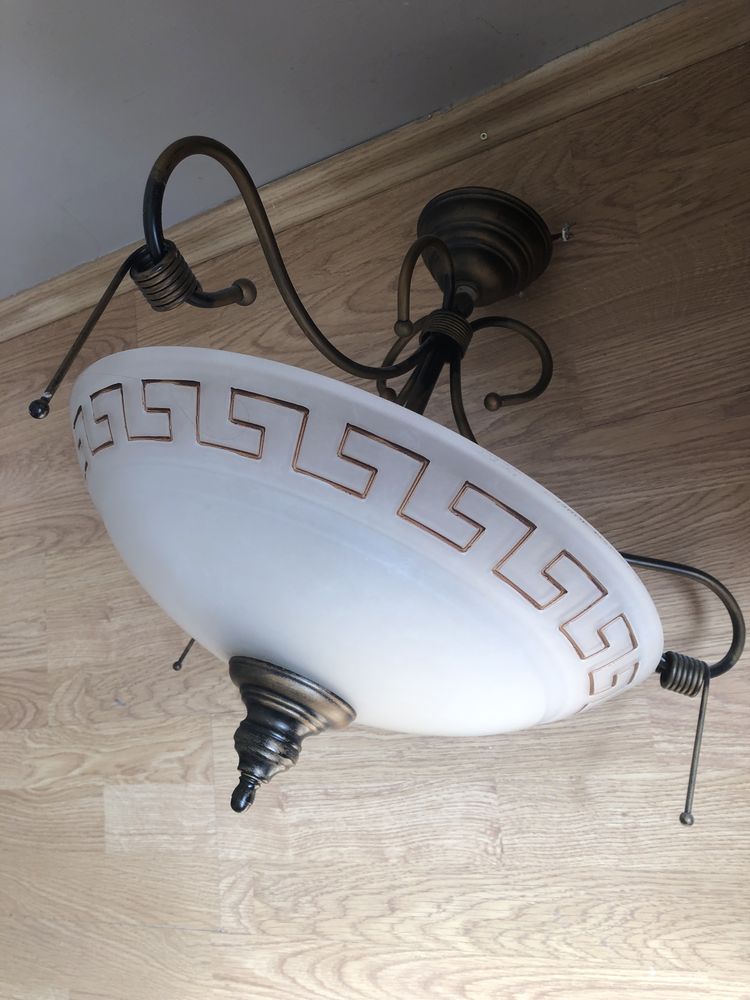 Lampa 2 żarówki górna sufitowa szklana kinkiet