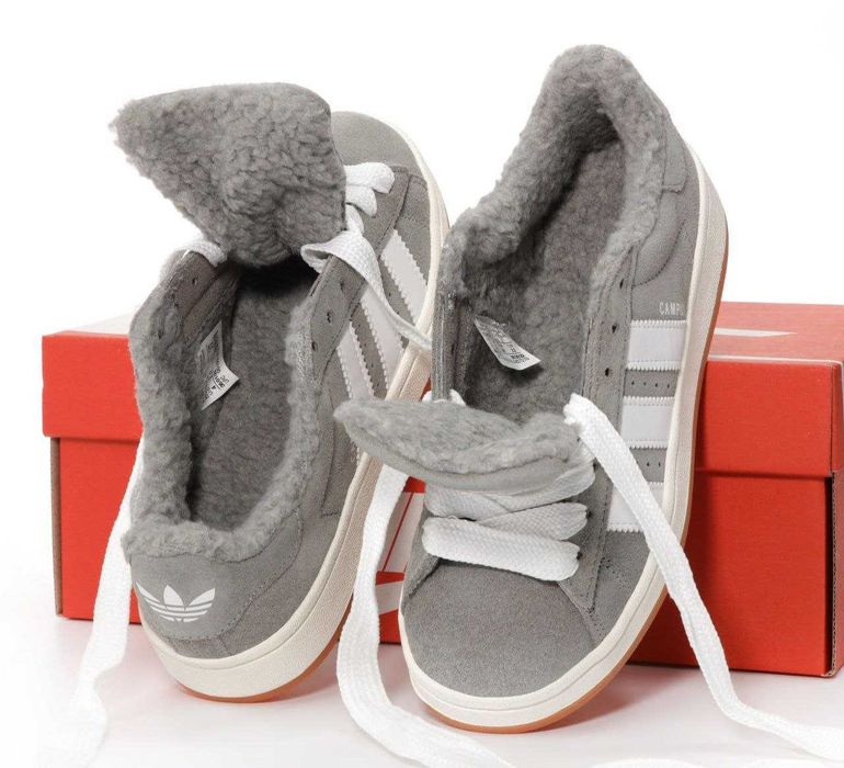 Зимові Чоловічі Кросівки Adidas Campus (Хутро)41-45 (Без Предоплати)