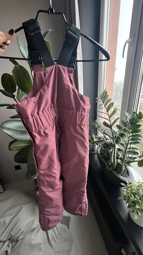 Штани зимні 116 см на 6 років рожеві для дівчинки