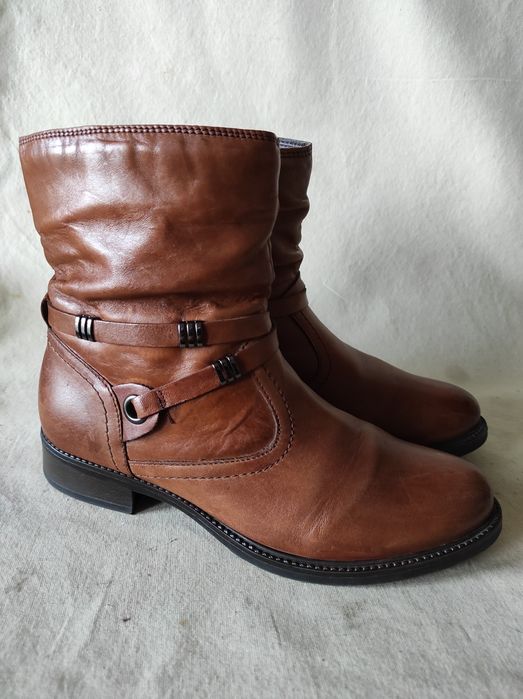 Botki brązowe z delikatnej skóry 5th Avenue  37/24 cm