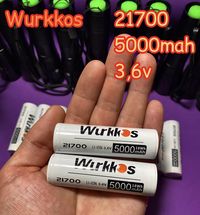 Аккумулятор Wurkkos 21700 на 5000mah/3,6-3,7v/ в Подарок фонарь