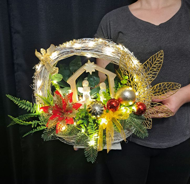 Szopka Bożonarodzeniowa z oświetleniem LED