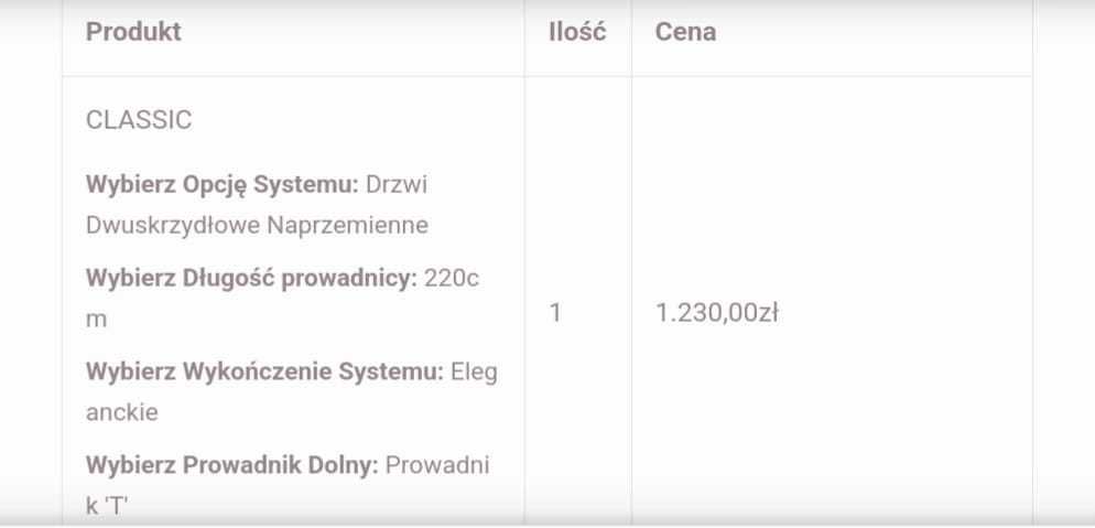 System do drzwi przesuwnych Reno