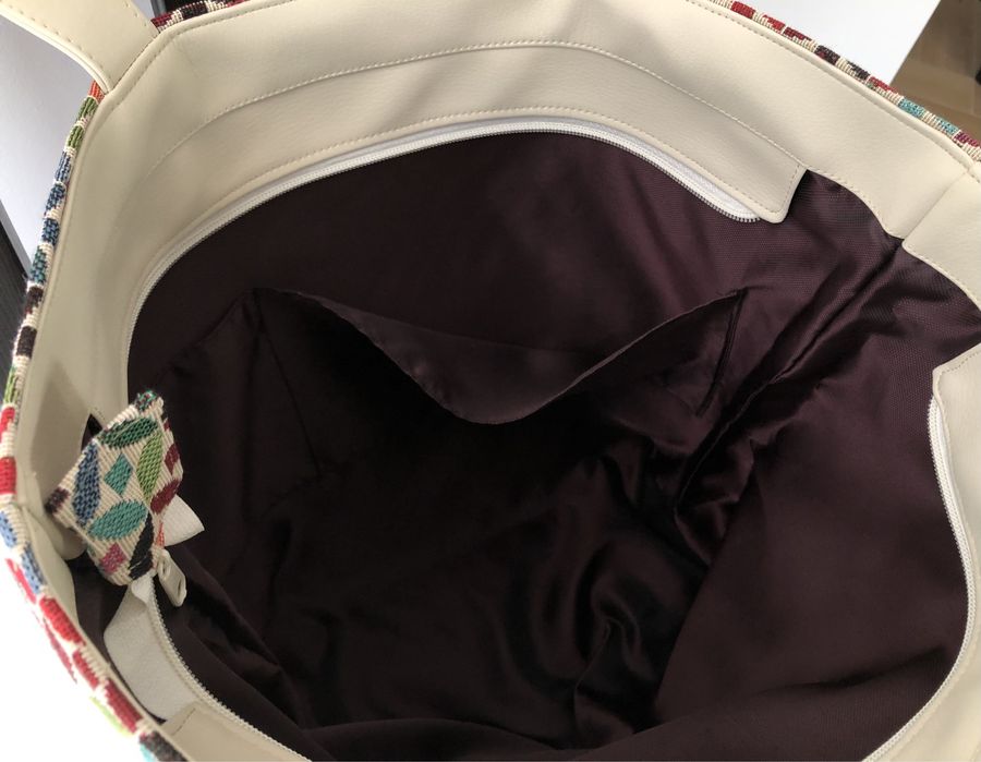 Torebka shopper wiosna lato 2024 beżowa kremowa dzień matki kobiet