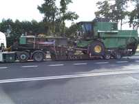 Transport kombajnów maszyn budowlanych leśnych forwarder harvester
