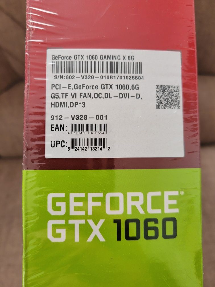 Відеокарта Geforce GTX 1060 Gaming X 6GB. MSI