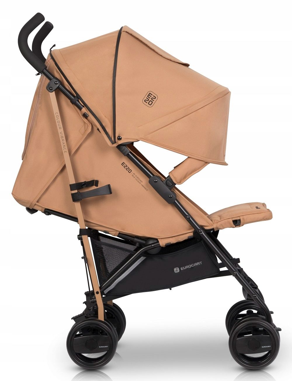 Nowy Lekki Wózek Spacerowy Euro-Cart EZZO Parasolka Spacerówka Camel