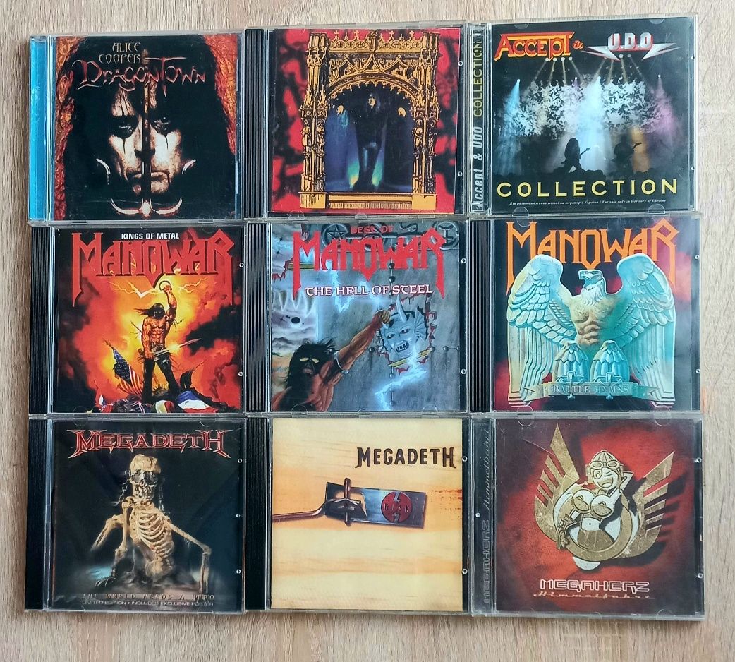 CD диски Uriah Heep, Helloween, Iron Maiden и др.