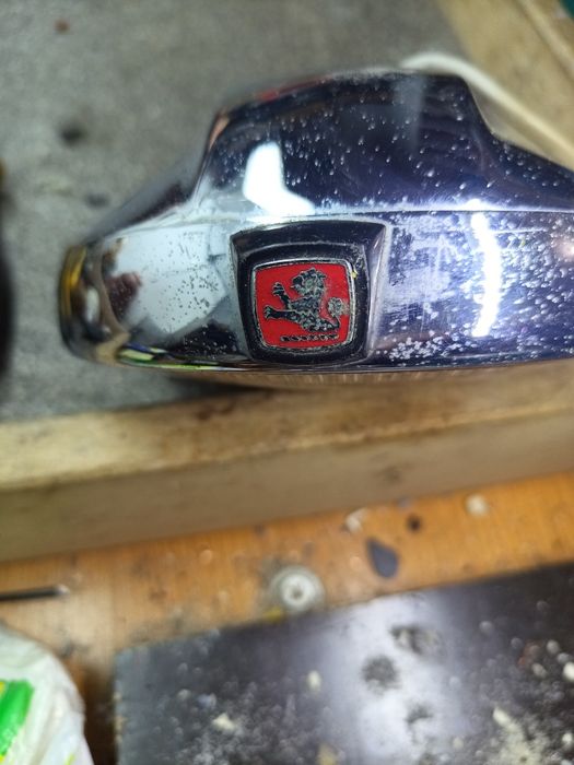 Lucas FT/LR 14 carcaça de luz de ponto cromado , vintage.