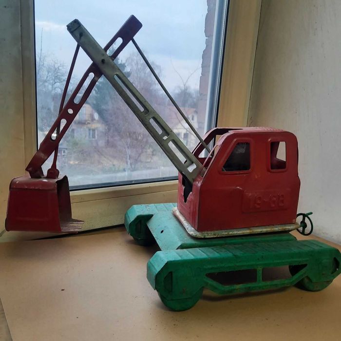 коллекционная металл игрушка СССР - Экскаватор Сим 19-88 длина 50 см