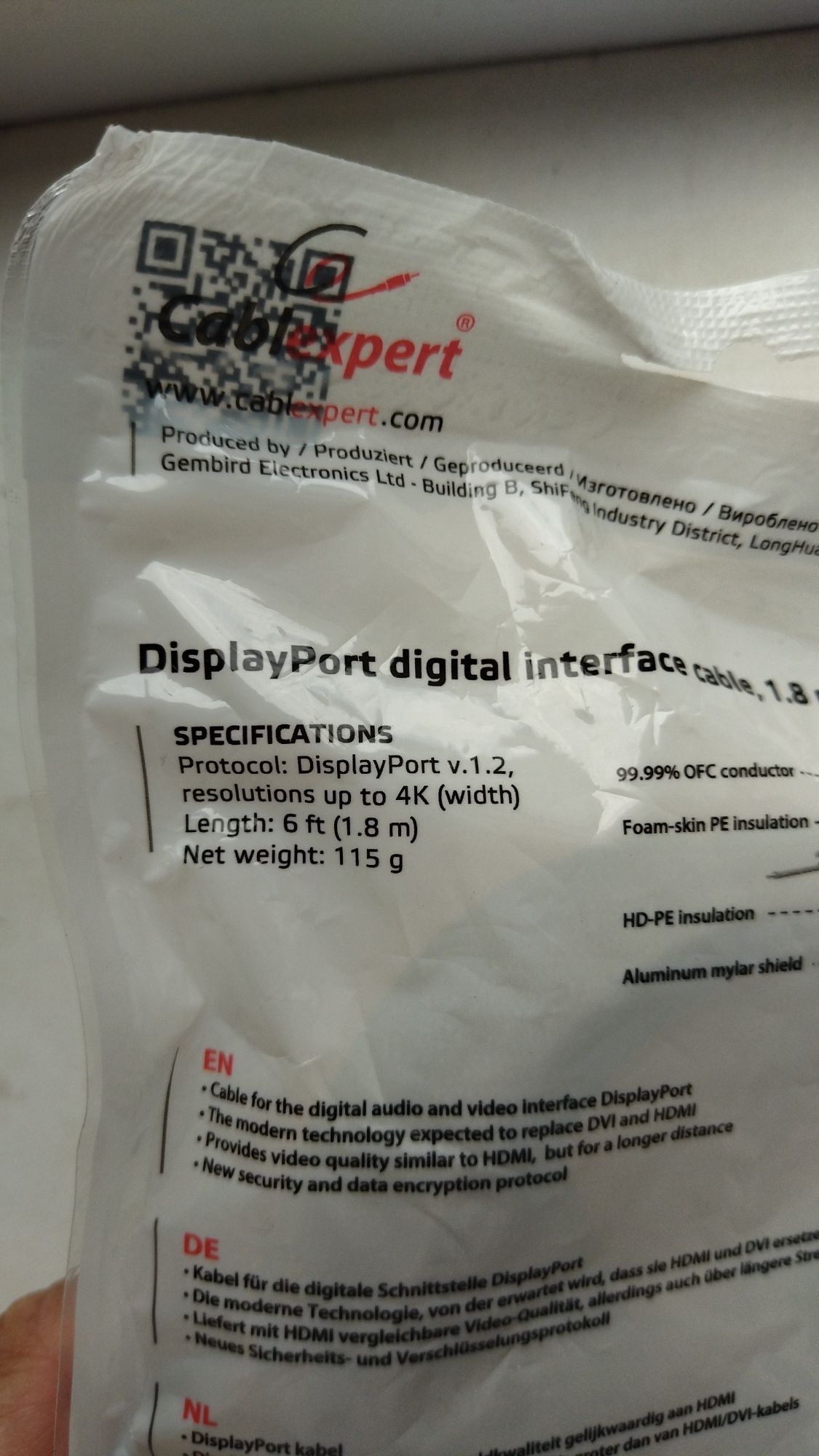 Кабель Cablexpert DisplayPort - HDMI 1.8 м (CC-DP-HDMI-6)