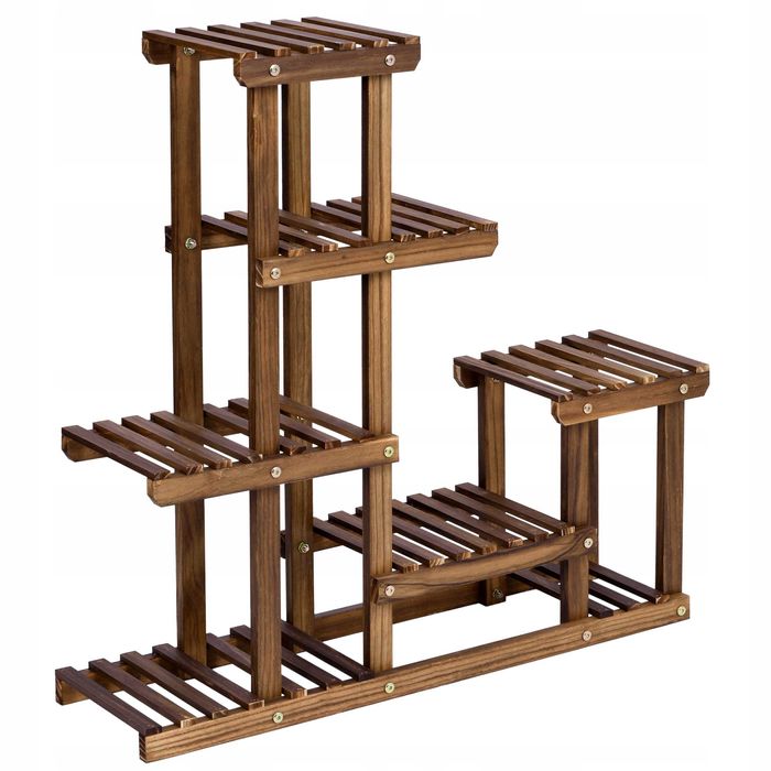 Kwietnik Drewniany Stojący Drabinka Regał Stojak Na Kwiaty Rośliny