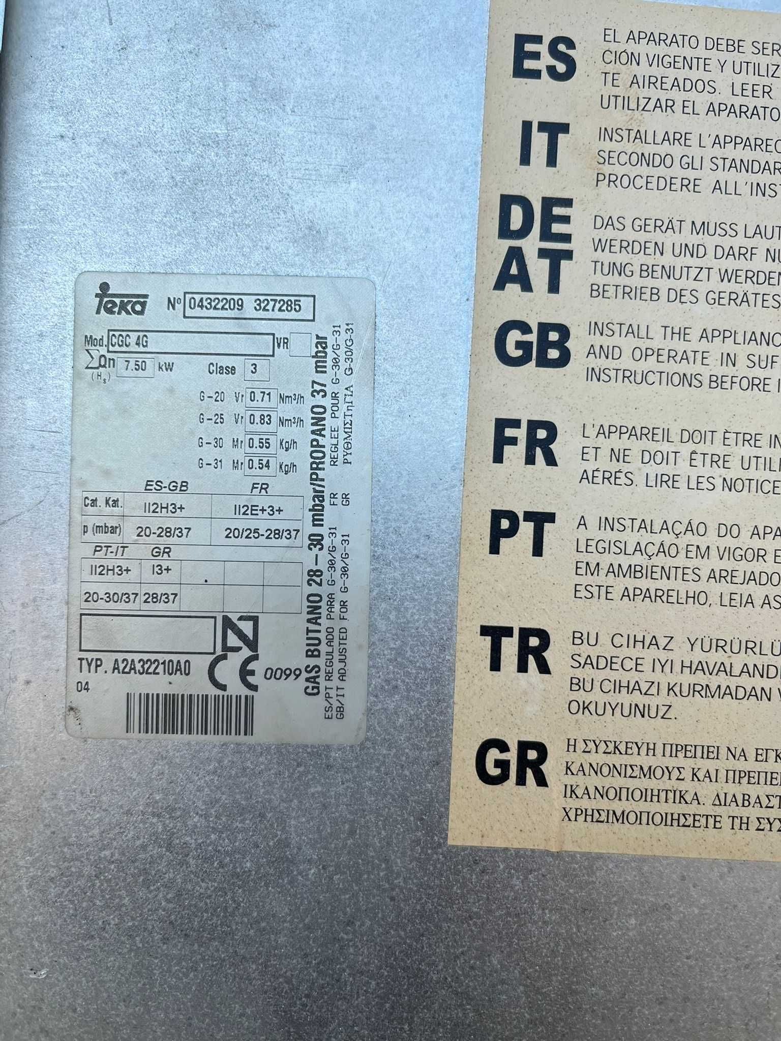 placa teka em vidro CGC4G