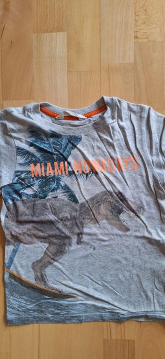 Koszulka dinozaur 122/128 hm,tshirt chlopak 122/128 hm