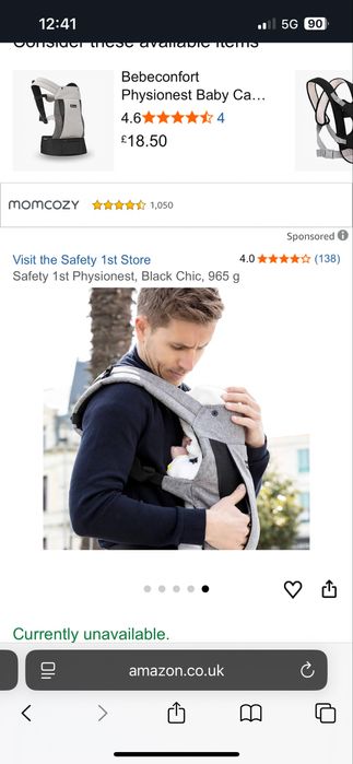 Marsupio Safety 1st Phisiofest - Black Chic