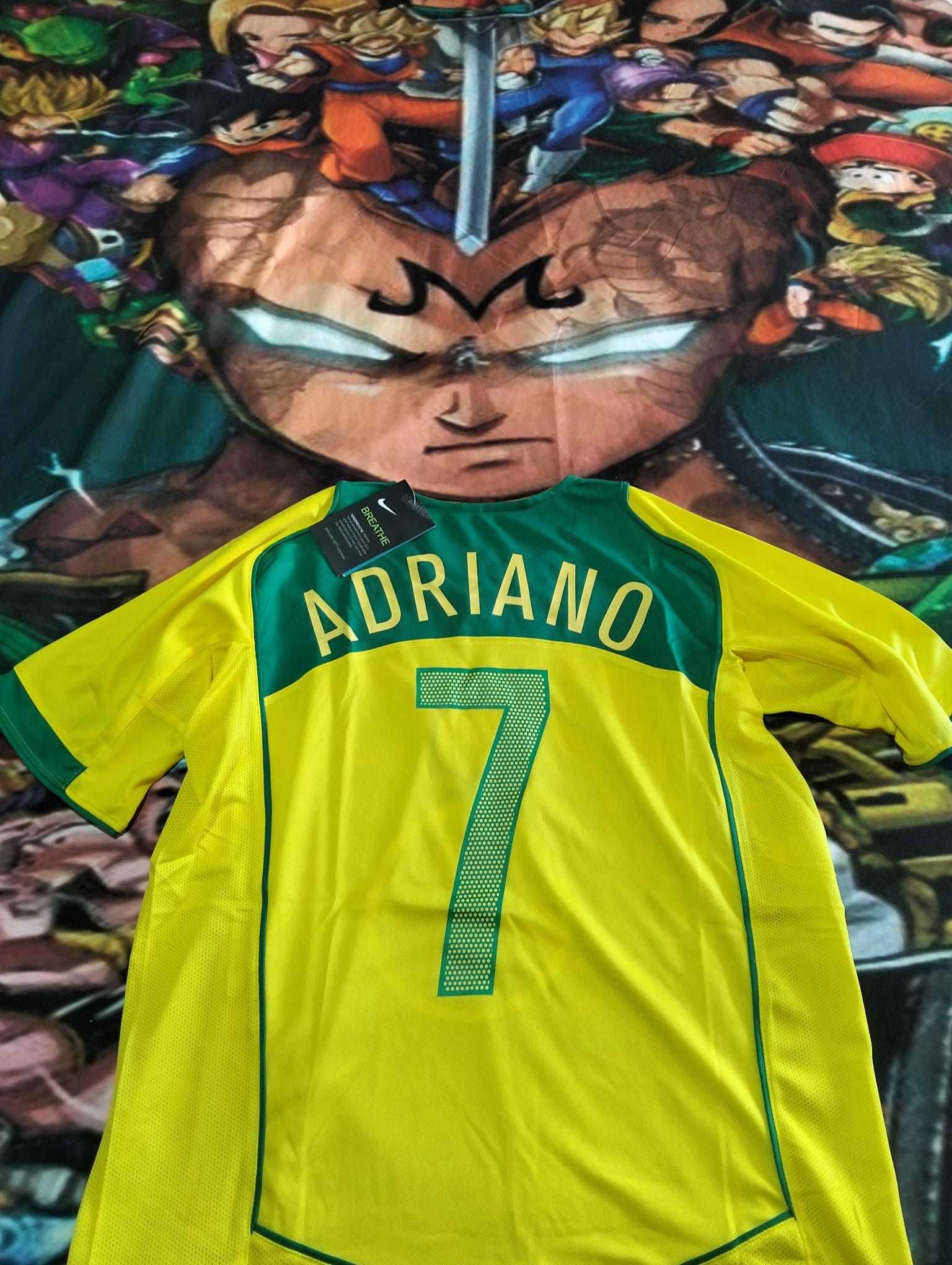camisola nike total 90 brasil 2004 adriano 7 tamanho M