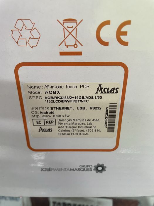 Máquina Registadora Portátil marca Aclas