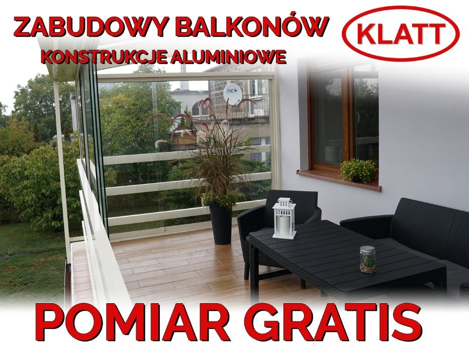 Zabudowa balkonu - Konstrukcje aluminiowe KLATT - Pomiar Gratis