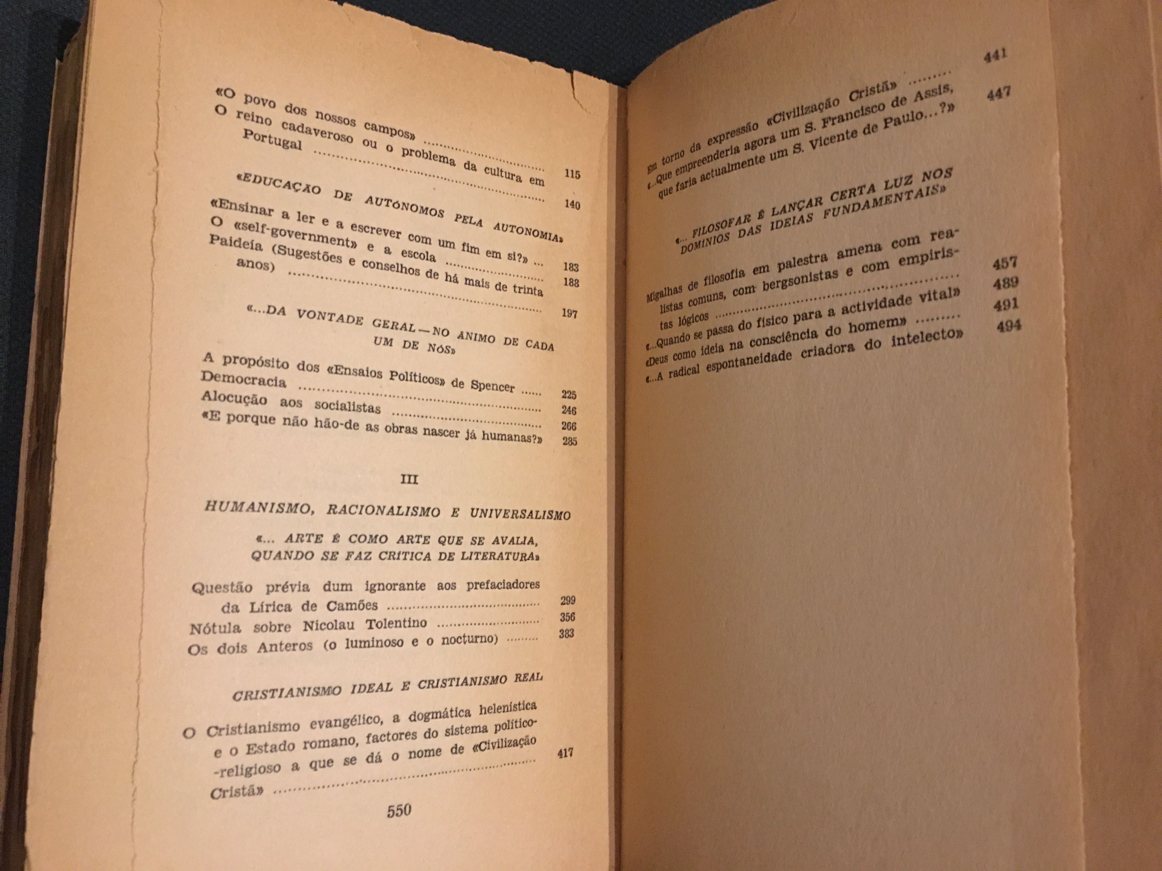 António Sérgio/ Manuel Antunes/ Pires de Lima
