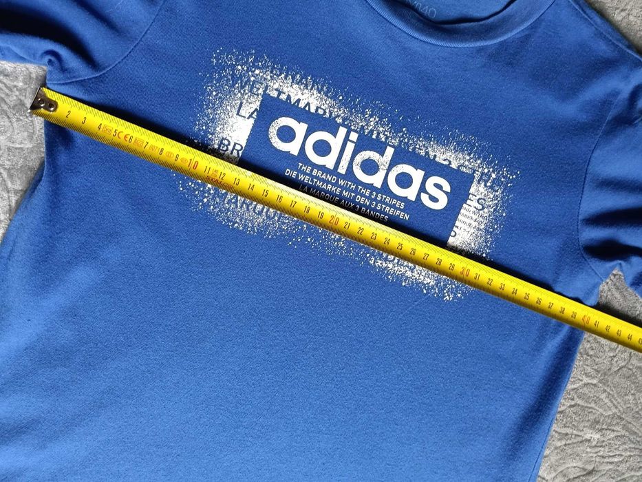 Niebieski t-shirt chłopięcy Adidas r. 140