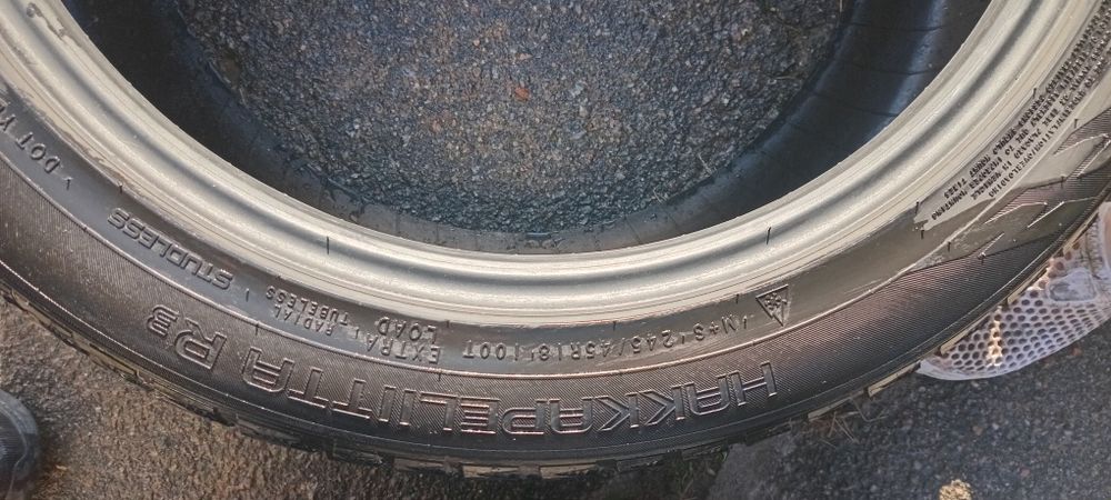 Всесезоні шини комплект Nokian hakkapeliitta R 3,  m +s, 245/45, R 18