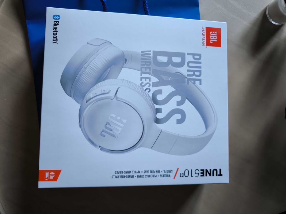 Słuchawki bezprzewodowe JBL Tune 510BT Białe