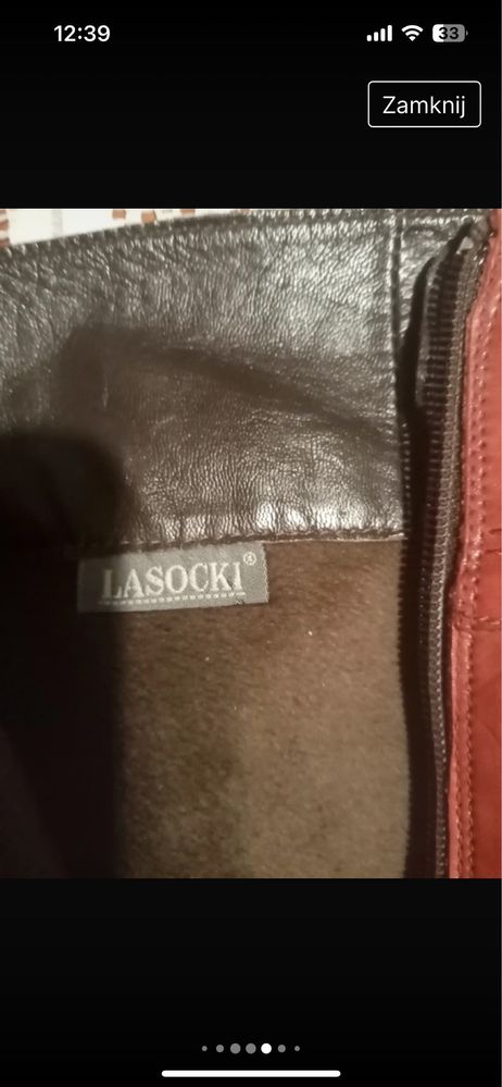 Sprzedam czerwone kozaki Lasocki r. 41