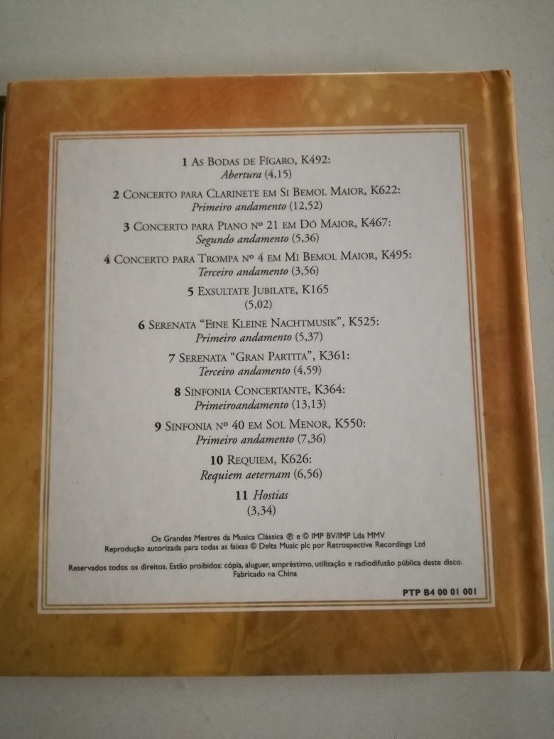 CD Mozart - Obras-primas Musicais