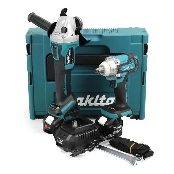 Набор 2 в 1 Makita Болгарка + гайковерт аккумуляторный DGA504 + DTW301