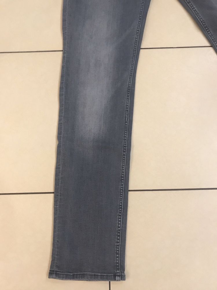 H&M spodnie ciążowe szare rurki jeans r. XL/XXL