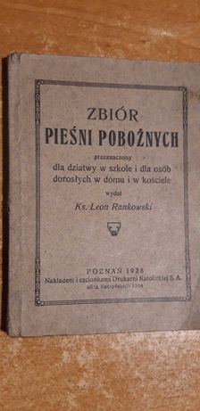 ZBIÓR PIEŚNI POBOŻNYCH -Ks.  Rankowski - Poznań 1928