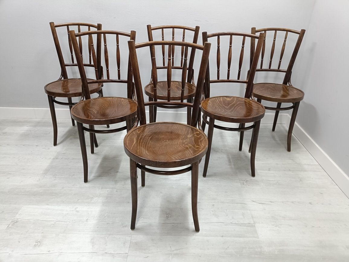 Krzesła gięte Thonet Fameg Radomsko  6szt