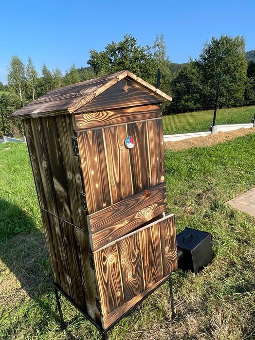 Wędzarnia Ogrodowa Drewniana Duża Domowa Produkcja POL Dostawa Książka