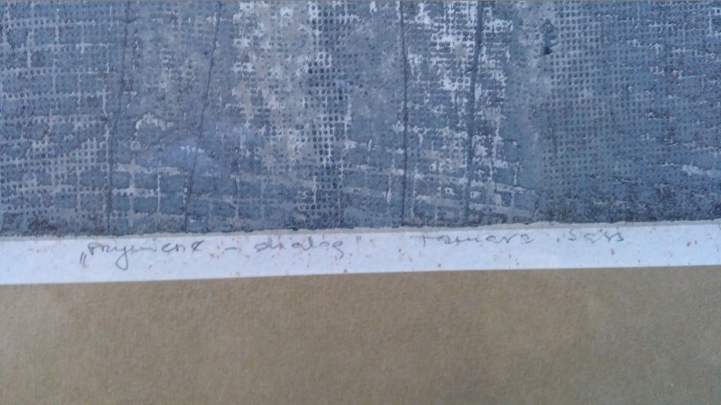 Obraz , grafika , Tamara Sass , linoryt 1993 , 52x66,5
