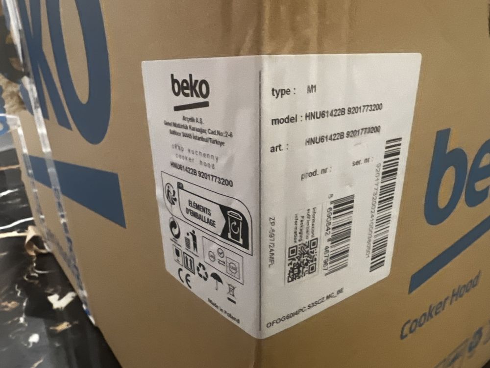 OKAP Beko HNU61425B nowy czarny