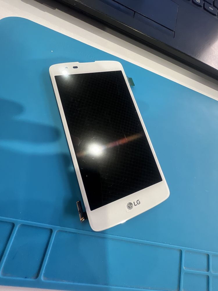 LCD LG k8 2016 biały nowy z ramką