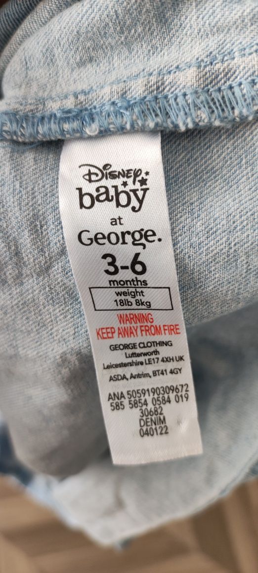 Zestaw dla dziewczynki sukieneczka jeans z uszkami Minnie George 62/68