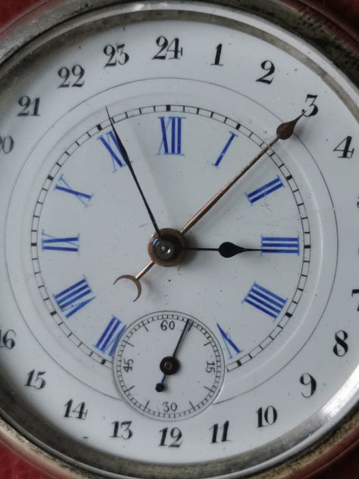 Zegarek kieszonkowy 24h GMT Vintage